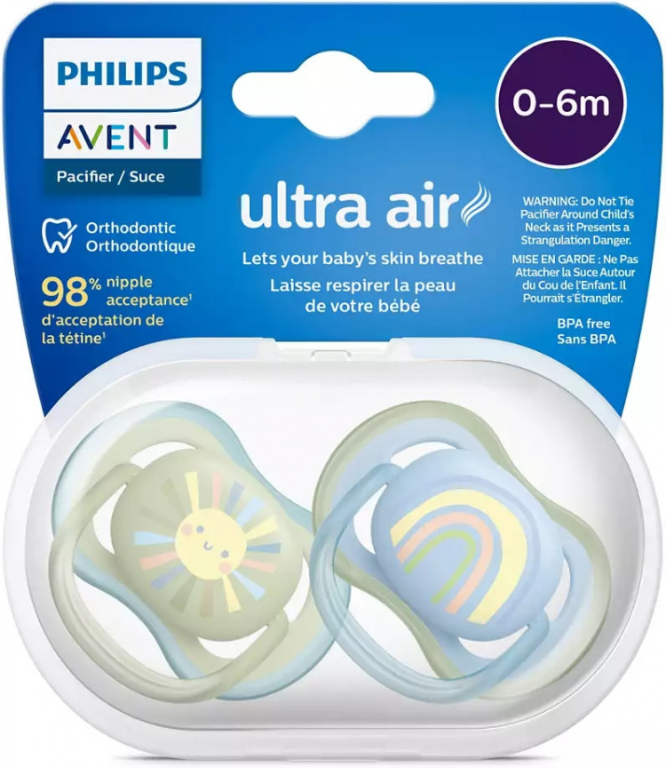 Philips Avent SCF085/58 Ultra Air nappar 0-6 månader, 2 st, sol Philips Avent SCF085/58 Ultra Air nappar 0-6 månader, 2 st, sol