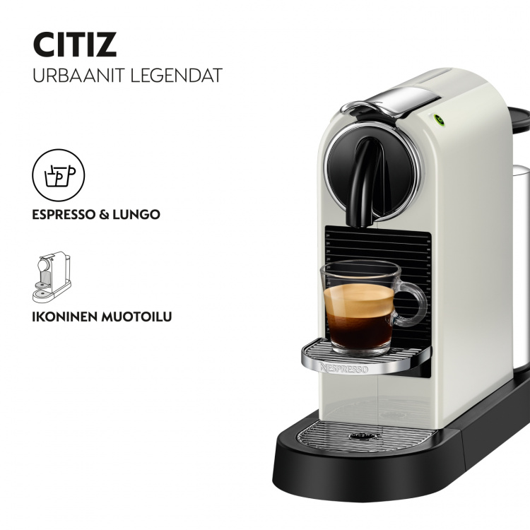 DeLonghi Nespresso Citiz kapselkaffebryggare, vit DeLonghi Nespresso Citiz kapselkaffebryggare, vit