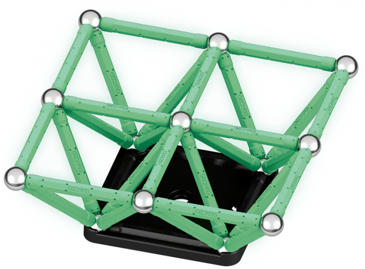 Geomag Glow Recycled magnetisk byggsats, 60 delar