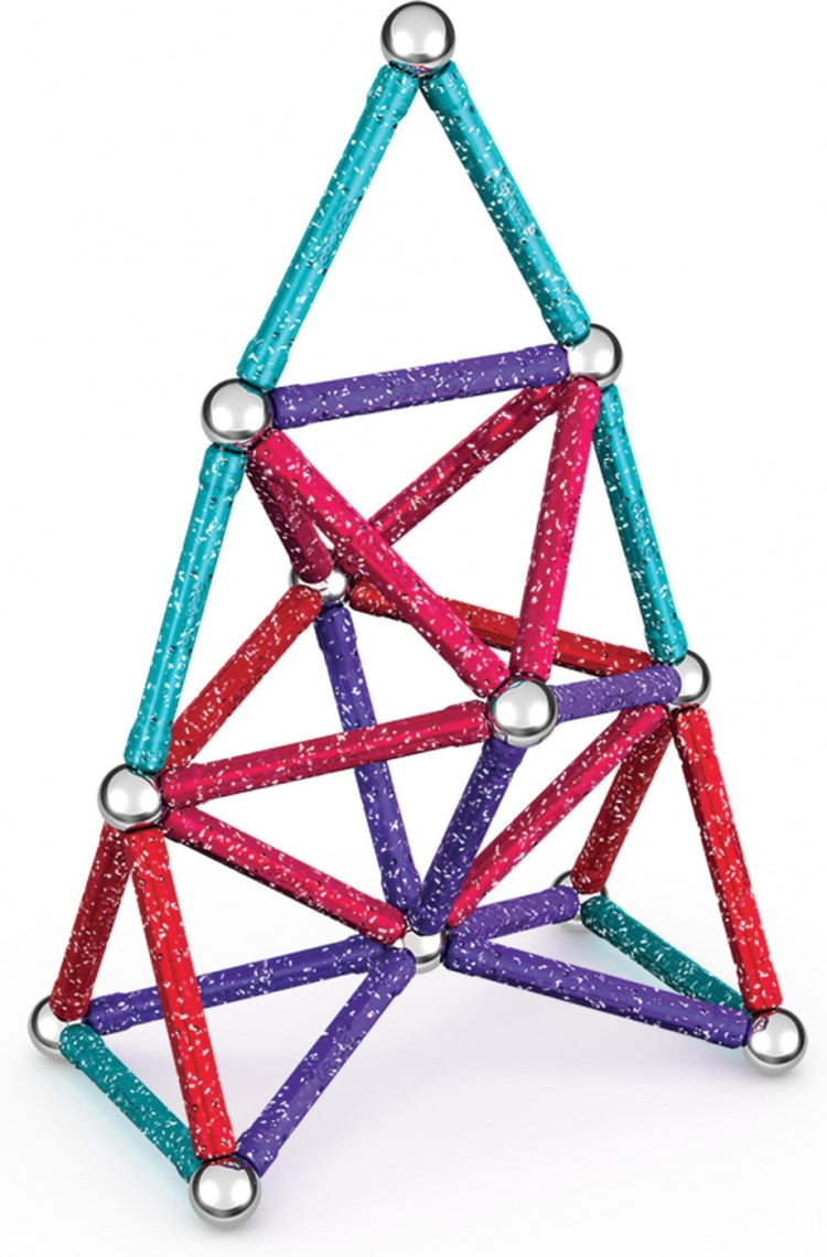 Geomag Glitter Recycled Magnetic Building Set, 60 delar
