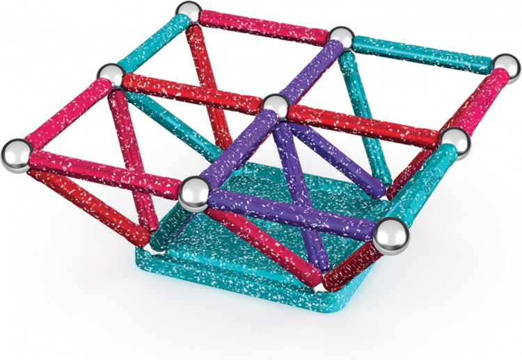 Geomag Glitter Recycled Magnetic Building Set, 60 delar