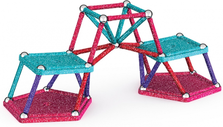 Geomag Glitter Recycled Magnetic Building Set, 60 delar