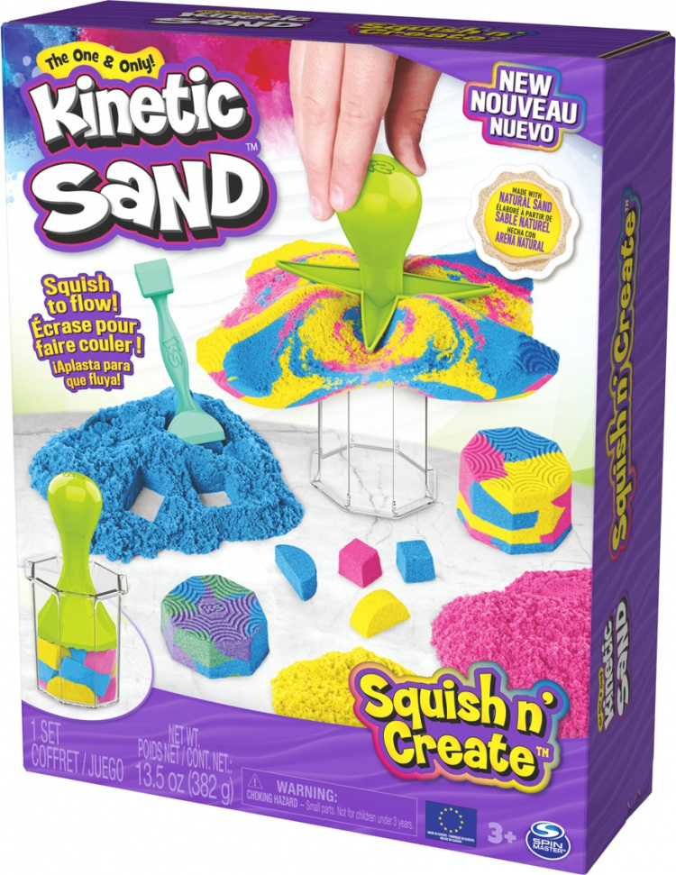 Kinetic Sand Squish N\' Create Set med magisk sand Kinetic Sand Squish N\' Create Set med magisk sand