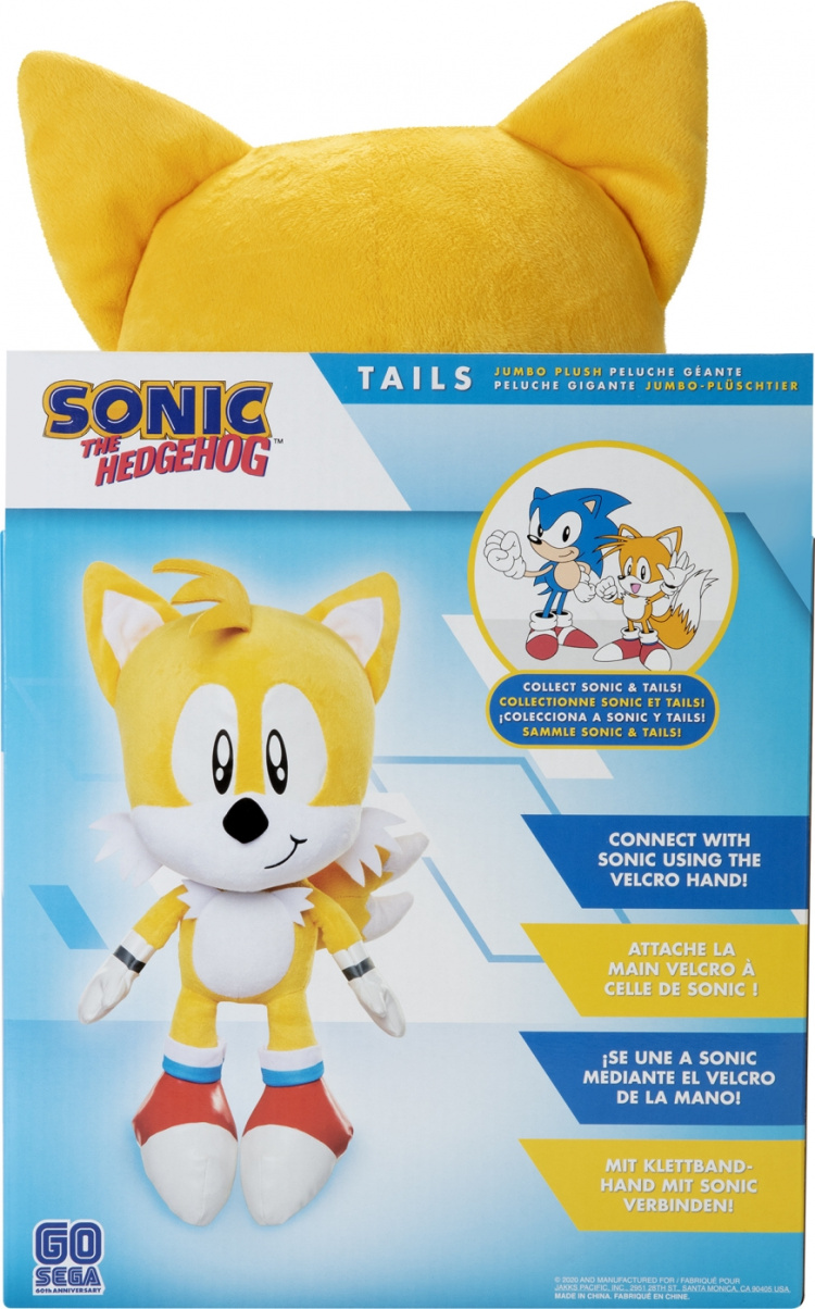 JAKKS Pacific Sega Sonic Jumbo Tails mjukisdjur, 50 cm JAKKS Pacific Sega Sonic Jumbo Tails mjukisdjur, 50 cm