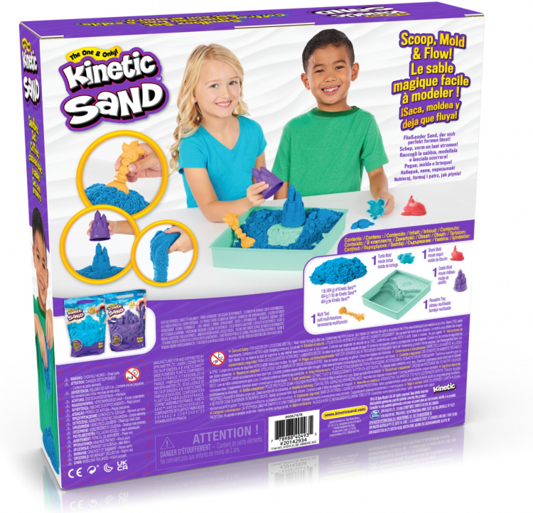 Kinetic Sand sandlåda set, blå