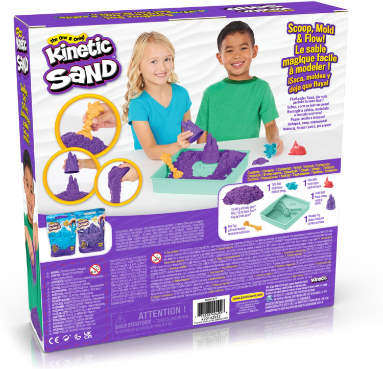 Kinetic Sand sandlåda set, lila Kinetic Sand sandlåda set, lila