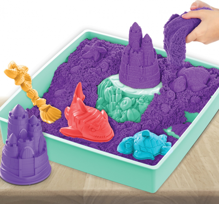 Kinetic Sand sandlåda set, lila Kinetic Sand sandlåda set, lila