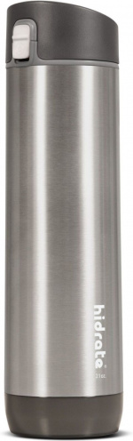HidrateSpark PRO Chug Vattenflaska, 0,62 L, silver
