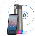 HidrateSpark PRO Chug Vattenflaska, 0,62 L, silver