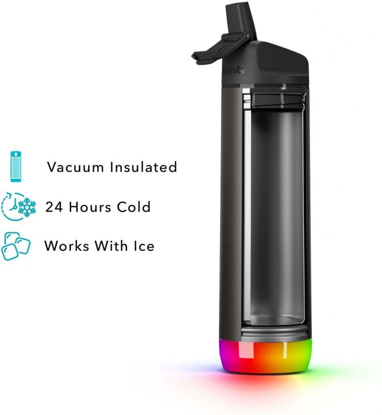HidrateSpark PRO Vattenflaska, 0,62 L, svart