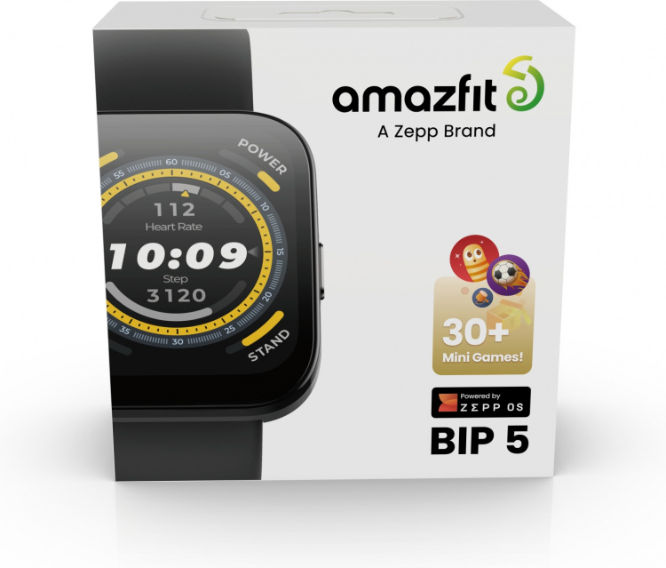Amazfit Bip 5 smartklocka, 46 mm, svart