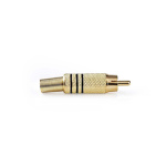 Nedis RCA Connector | Rak | Hane | Guldplaterad | Löda | Kabel input diameter: 7.0 mm | Metall | Svart | 10 st. | Kuvert
