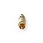 Nedis RCA Connector | Rak | Hane | Guldplaterad | Löda | Kabel input diameter: 7.0 mm | Metall | Svart | 10 st. | Kuvert