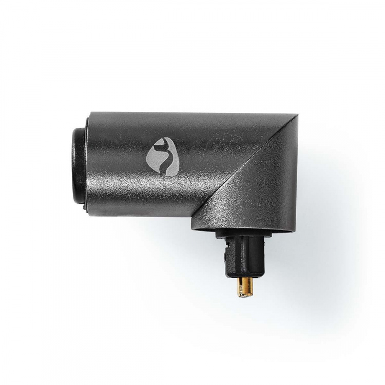 Nedis TosLink Adapter | TosLink Hona | TosLink Hane | Vinklat 90° | Aluminium | Grått Med Metall | 1 st. | Låda