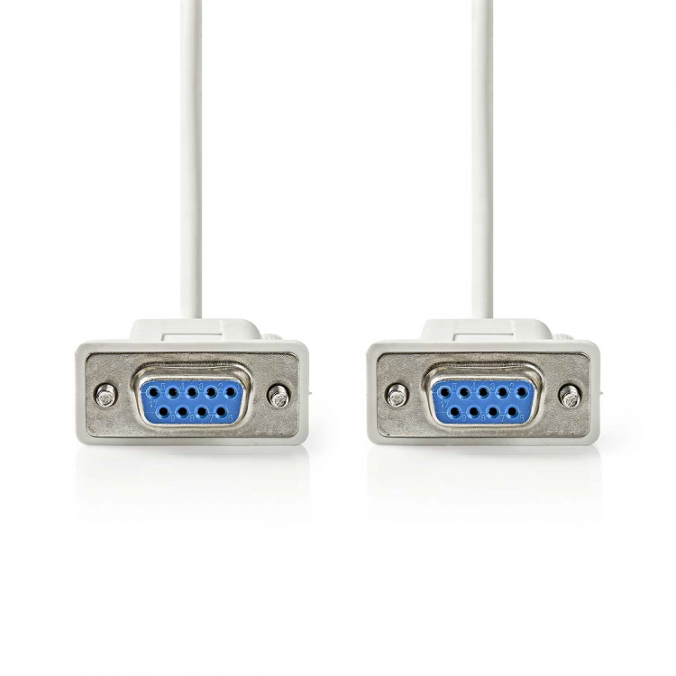 Nedis Nollmodemkabel | D-SUB 9-Pin Hona | D-SUB 9-Pin Hona | Nickelplaterad | 2.00 m | Rund | PVC | Elfenben | Label