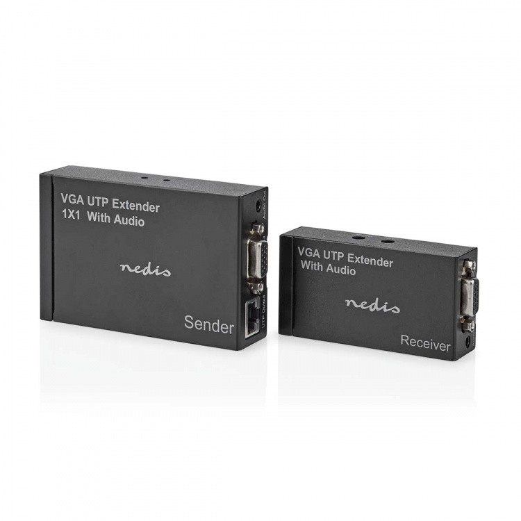Nedis VGA extender | VGA / ljud | Avtånd upp till: 300 m | Cat5e / Cat6 | 1920x1200 | Euro / Typ C (CEE 7/16)
