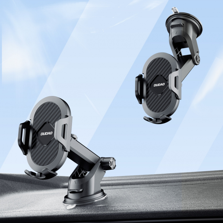 Dudao F2S Upgrade foldable suction cup phone holder Black
