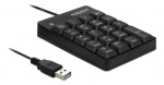 DeLOCK USB Keypad, 19 knappar, LED-indikator, 1,5 m kabel, svart DeLOCK USB Keypad, 19 knappar, LED-indikator, 1,5 m kabel, svart
