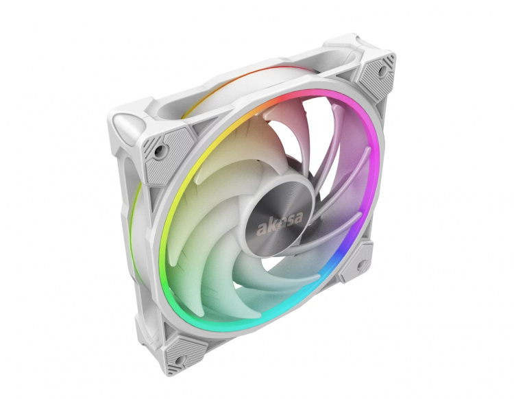 Akasa White LED Premium Cooling Fan with Addressable RGB - 120mm Akasa White LED Premium Cooling Fan with Addressable RGB - 120mm