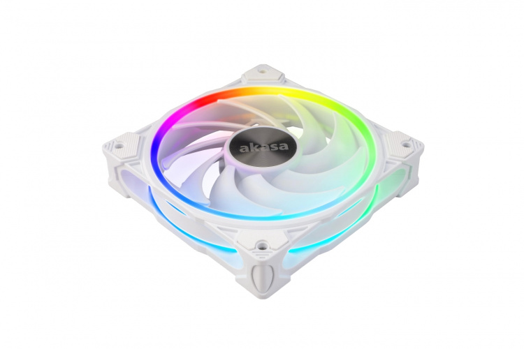 Akasa White LED Premium Cooling Fan with Addressable RGB - 120mm Akasa White LED Premium Cooling Fan with Addressable RGB - 120mm