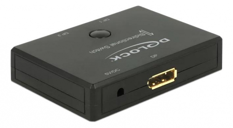 DeLOCK DisplayPort 2 - 1 Switch bidirectional 4K 60 Hz