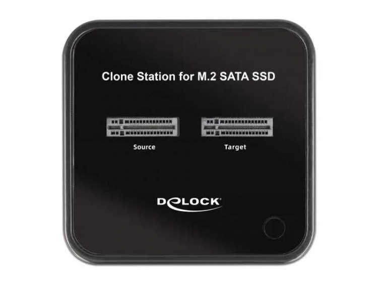 DeLOCK M.2 Docking Station for 2 x M.2 SATA SSD with Clone function