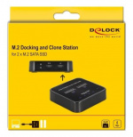 DeLOCK M.2 Docking Station for 2 x M.2 SATA SSD with Clone function