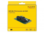 DeLOCK Mini PCIe-omvandlare till 2 x SATA med RAID DeLOCK Mini PCIe-omvandlare till 2 x SATA med RAID