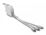 DeLOCK USB Type-C™ 3 in 1 Retractable Charging Cable DeLOCK USB Type-C™ 3 in 1 Retractable Charging Cable