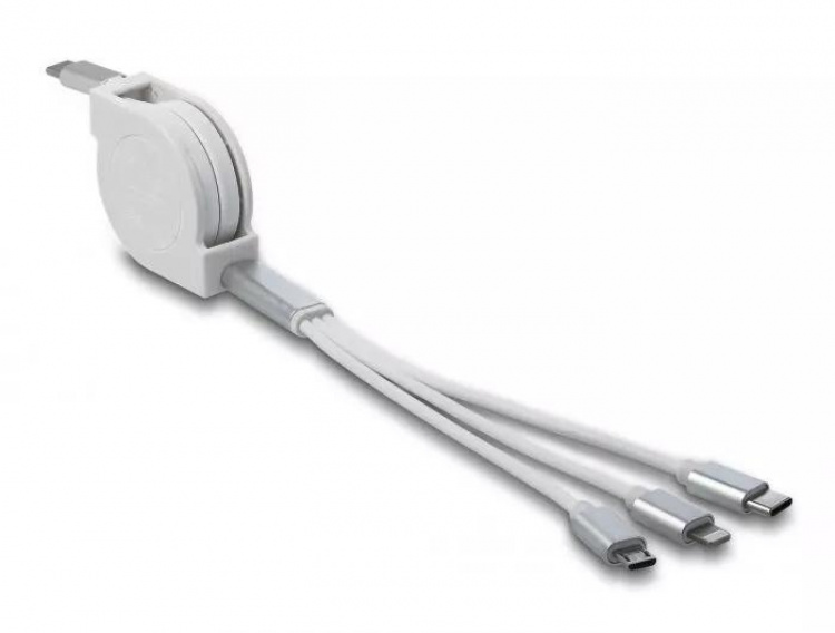 DeLOCK USB Type-C™ 3 in 1 Retractable Charging Cable DeLOCK USB Type-C™ 3 in 1 Retractable Charging Cable