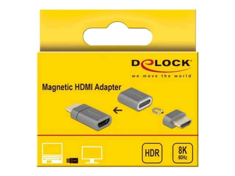 DeLOCK HDMI Adapter male to female 8K 60 Hz magnetic DeLOCK HDMI Adapter male to female 8K 60 Hz magnetic