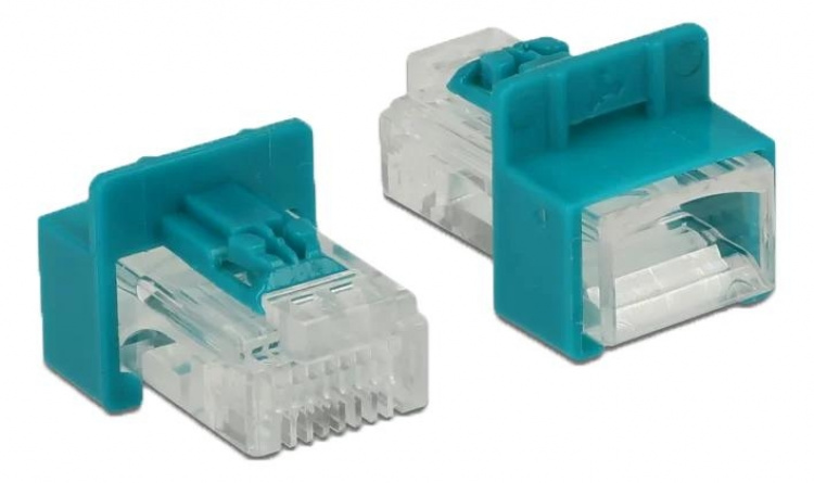 DeLOCK RJ45 Secure Clip with plug set 6 pieces DeLOCK RJ45 Secure Clip with plug set 6 pieces