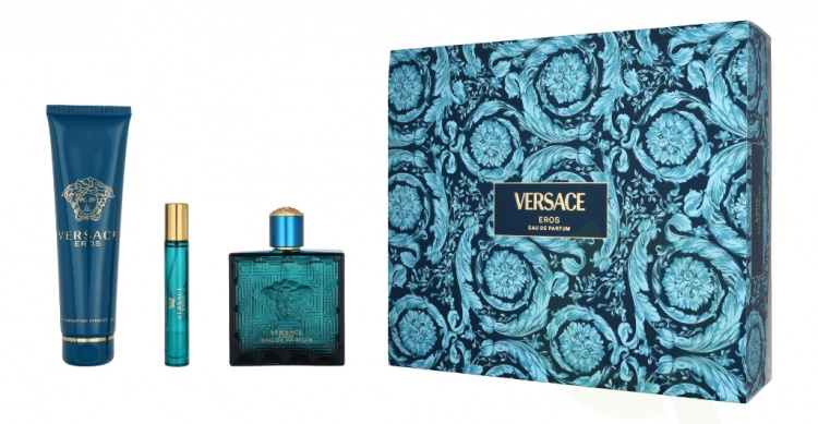 Versace Eros Pour Homme Giftset 260 ml Edp Spray 100ml/Shower Gel 150ml/Edp Spray 10ml