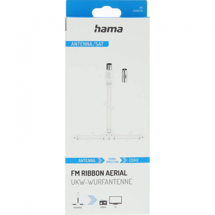 Hama FM Antenna + Coax Adapter 1.5m