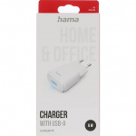 Hama Laddare 1xUSB-A 6W Vit