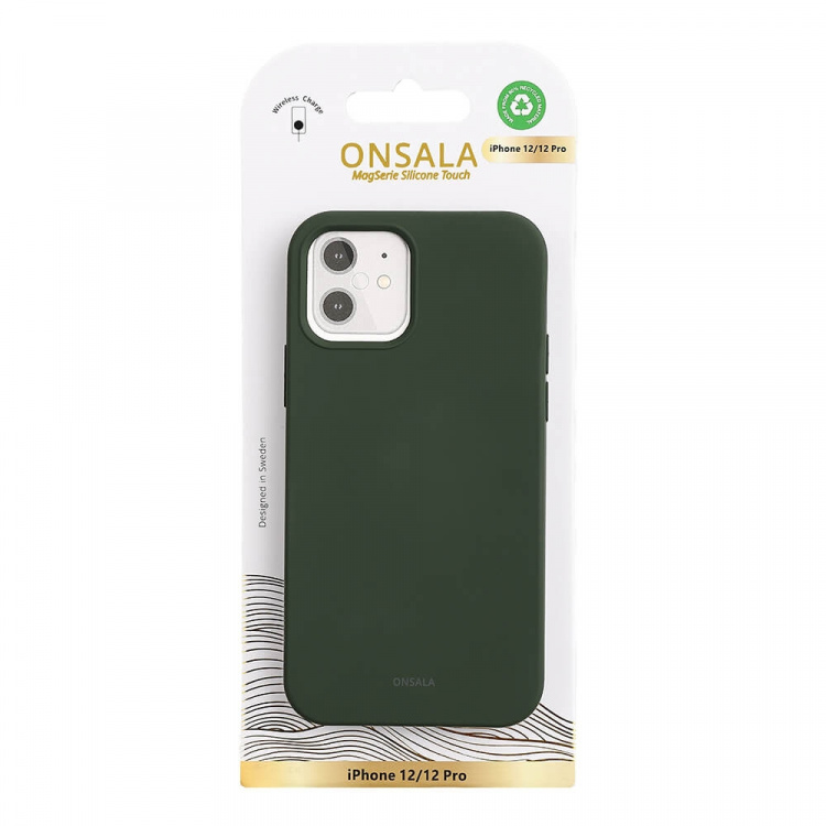 Onsala Mobilskal med Silikonkänsla Olive Green - iPhone 12/12 Pro Onsala Mobilskal med Silikonkänsla Olive Green - iPhone 12/12 Pro