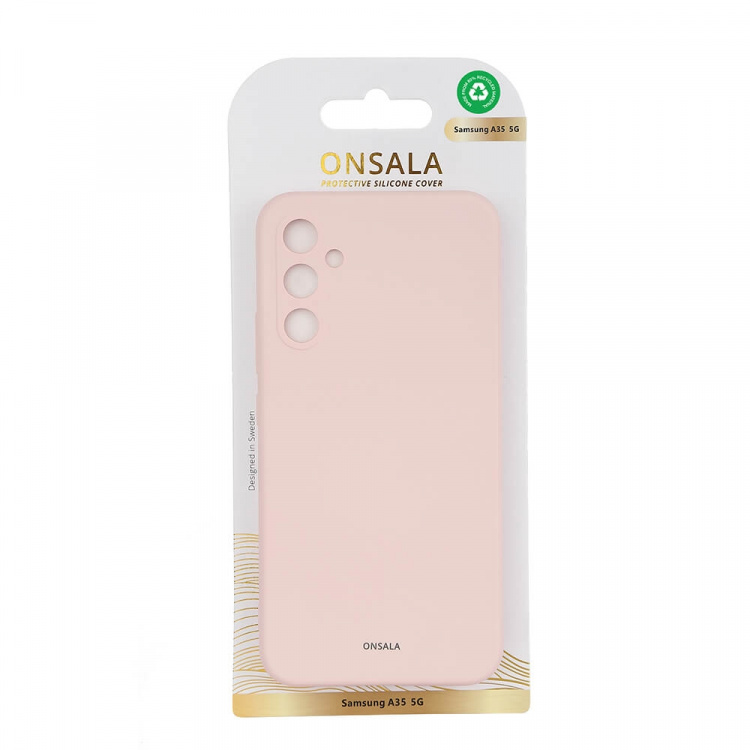 Onsala Mobilskal med Silikonkänsla Chalk Pink - Samsung A35 5G Onsala Mobilskal med Silikonkänsla Chalk Pink - Samsung A35 5G