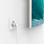 Hama Strömkabel Eurokontakt Vinklad Vit 3,0m