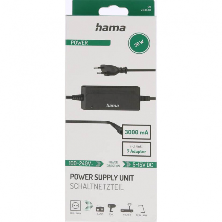Hama Strömförsörjning Universal 3000mA 36W