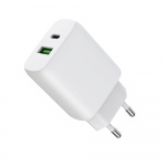 Gear Laddare 220V 1xUSB-C + 1xUSB-A PD/PPS 30W + 18W QC Vit Gear Laddare 220V 1xUSB-C + 1xUSB-A PD/PPS 30W + 18W QC Vit