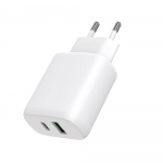 Gear Laddare 220V 1xUSB-C + 1xUSB-A PD/PPS 30W + 18W QC Vit Gear Laddare 220V 1xUSB-C + 1xUSB-A PD/PPS 30W + 18W QC Vit