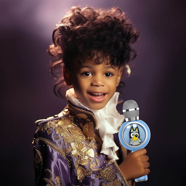 BLUEY Karaoke Mikrofon PopSing med LED