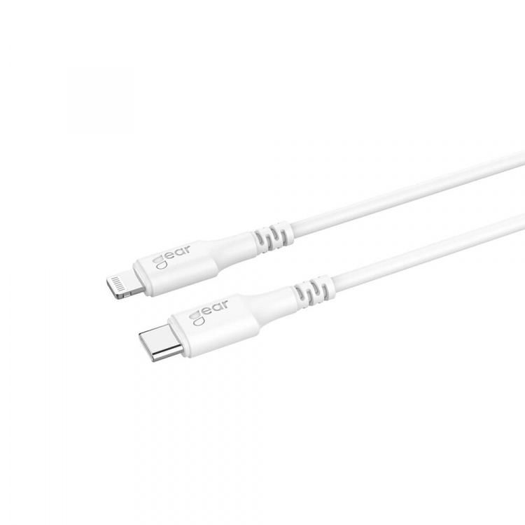 Gear Laddkabel USB-C till Lightning 0.5m Vit MFI C94 Gear Laddkabel USB-C till Lightning 0.5m Vit MFI C94