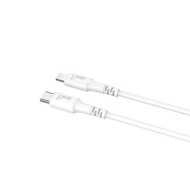 Gear Laddkabel USB-C till Lightning 0.5m Vit MFI C94 Gear Laddkabel USB-C till Lightning 0.5m Vit MFI C94