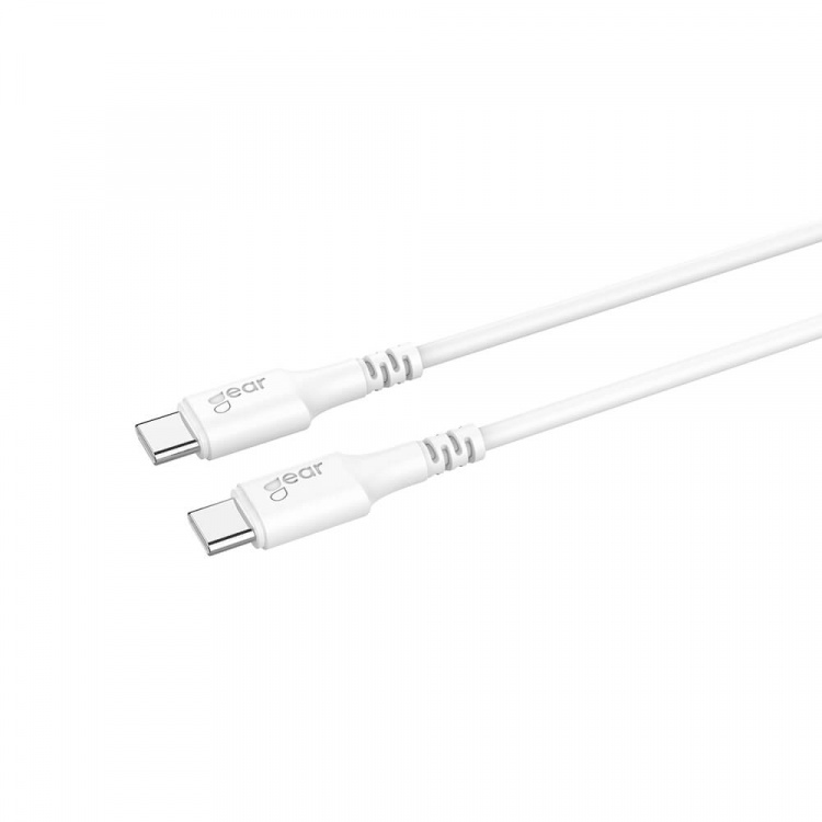 Gear Laddkabel USB-C till USB-C 2.0 0.5m Kabel Vit Gear Laddkabel USB-C till USB-C 2.0 0.5m Kabel Vit