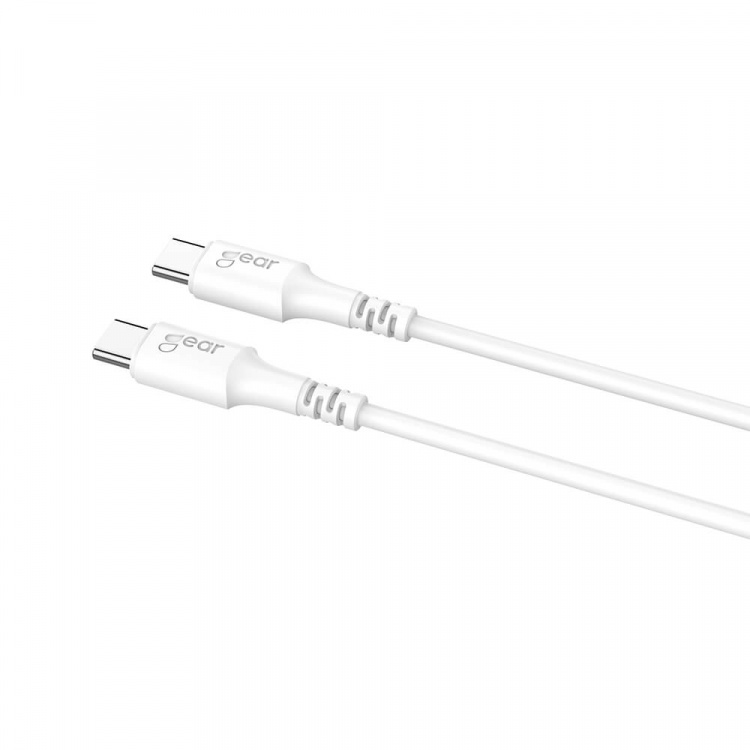 Gear Laddkabel USB-C till USB-C 2.0 0.5m Kabel Vit Gear Laddkabel USB-C till USB-C 2.0 0.5m Kabel Vit