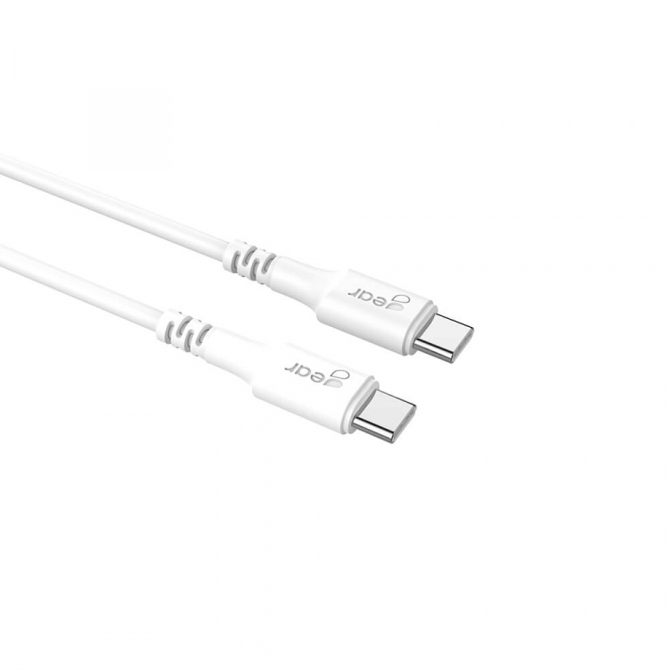 Gear Laddkabel USB-C till USB-C 2.0 0.5m Kabel Vit Gear Laddkabel USB-C till USB-C 2.0 0.5m Kabel Vit