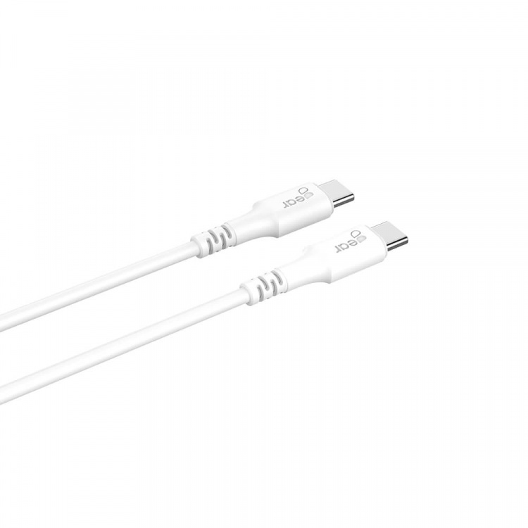 Gear Laddkabel USB-C till USB-C 2.0 0.5m Kabel Vit Gear Laddkabel USB-C till USB-C 2.0 0.5m Kabel Vit
