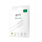 Gear Laddkabel USB-C till USB-C 2.0 0.5m Kabel Vit Gear Laddkabel USB-C till USB-C 2.0 0.5m Kabel Vit