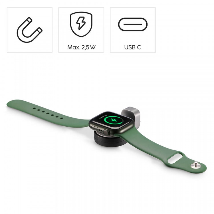 Hama Laddare Trådlös för Apple Watch USB-C Svart Hama Laddare Trådlös för Apple Watch USB-C Svart